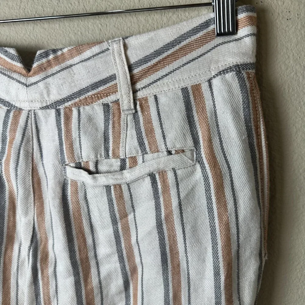 FREE PEOPLE Striped Linen Beachy Wide Leg Pants Trousers - Size 2